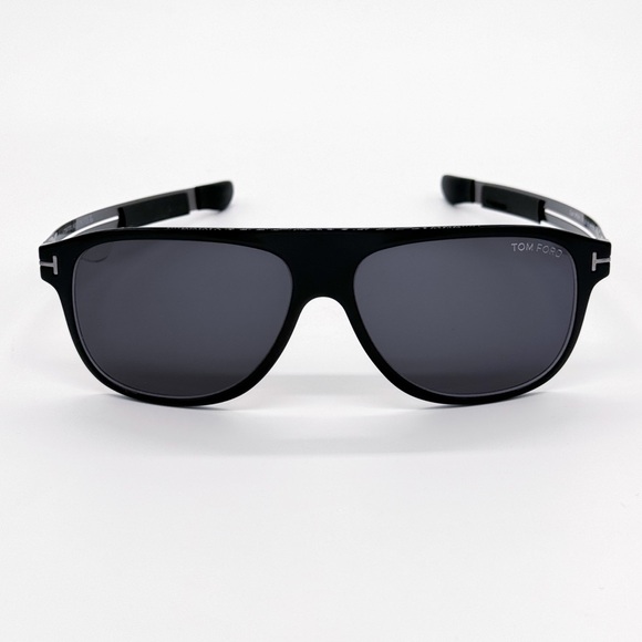 NEW TOM FORD TODD TF880 01A UNISEX AVIATOR SUNGLASSES FT0880/S BLACK EYEWEAR - Picture 4 of 11